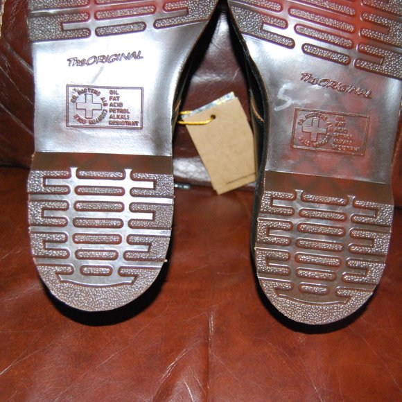 DR. Martens 1461 GHILLIE Black Smooth Leather Shoes US Men's size 8 Women's 9 - Picture 11 of 13